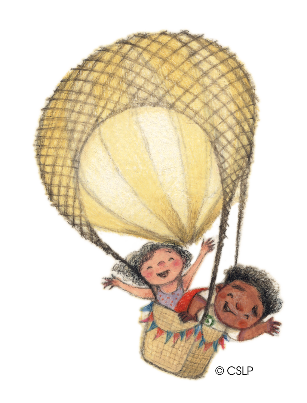 Children in hot-air balloon - copyright CSLP