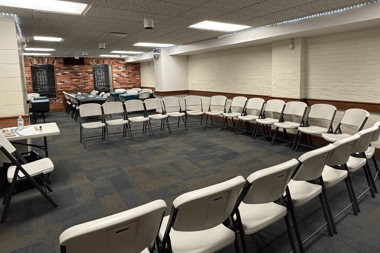 Storytime circle of chairs