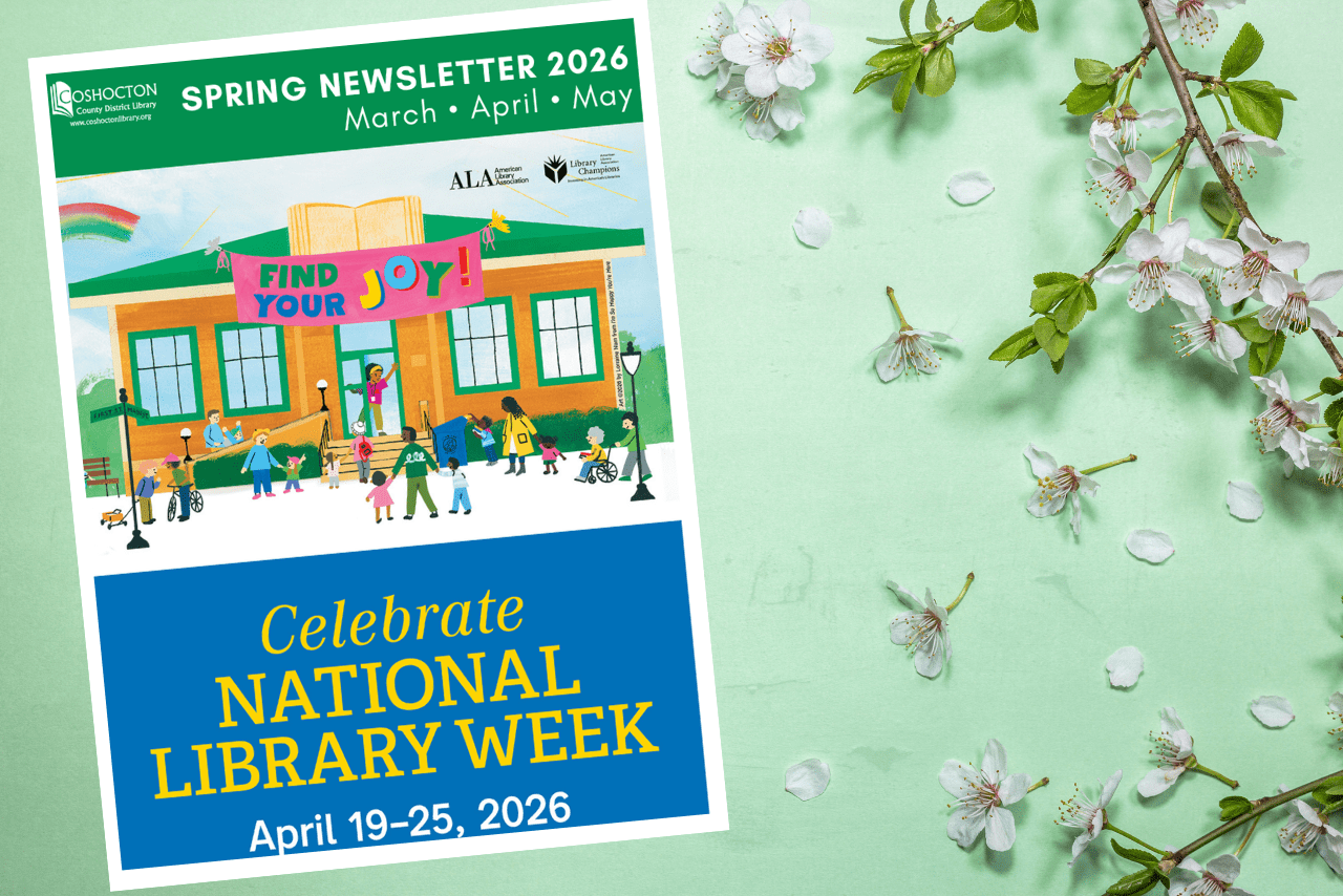 Spring Newsletter 2026 cover page with spring flowers background