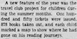 summer reading program newspaper clipping 1929