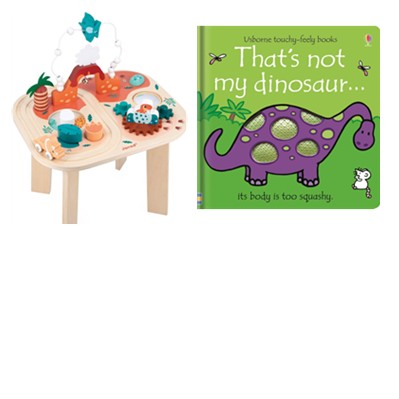 dinosaur activity table and book