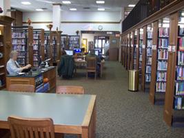 main floor of library