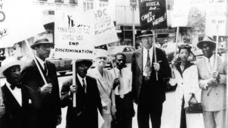 Mary Church Terrell and others protesting discrimination, c. 1952, Washington, D.C. 