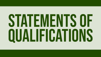 Statements of Qualifications 