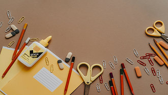 scissors and craft supplies
