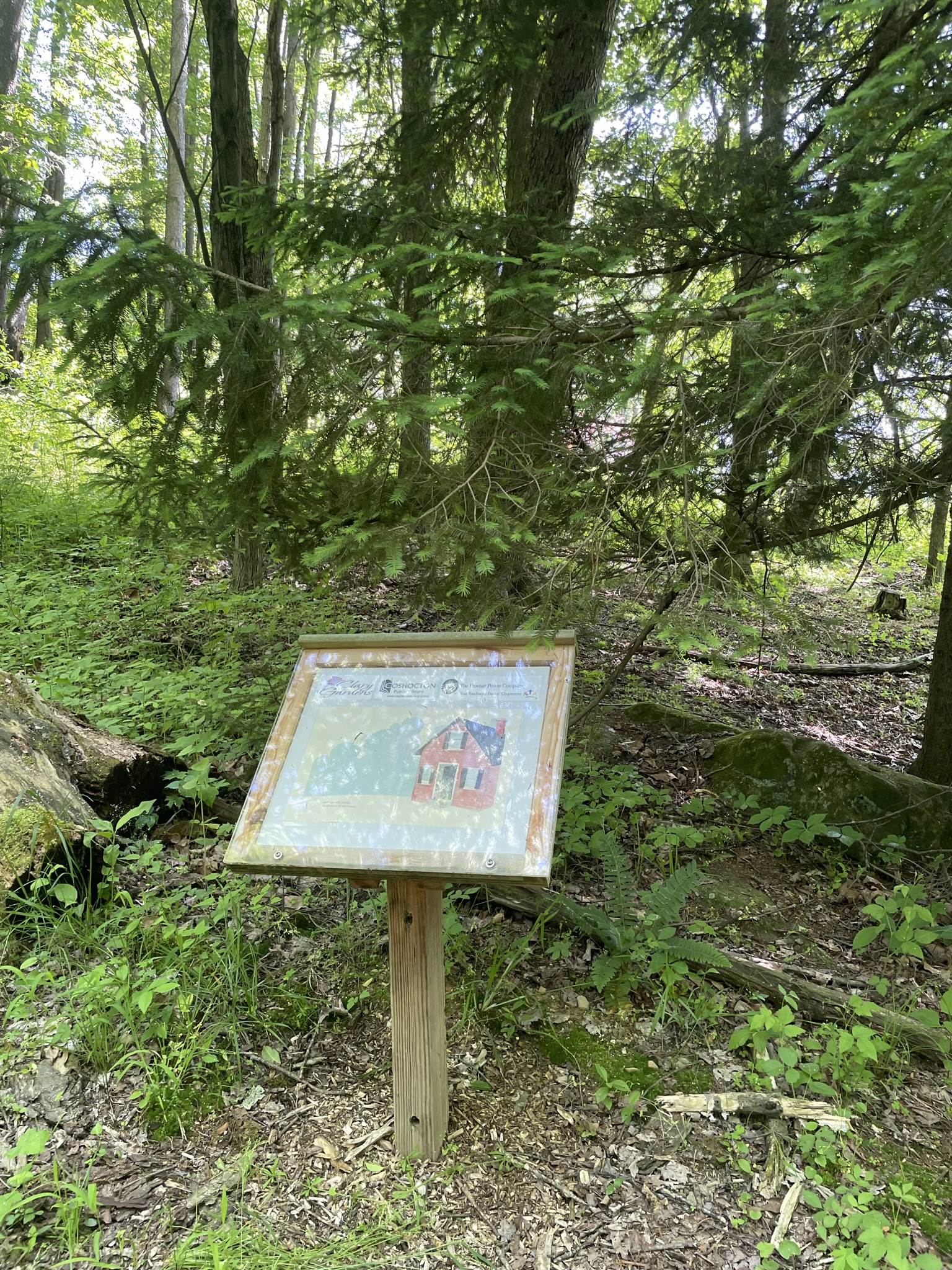 Coshocton StoryWalk post at Clary Gardens