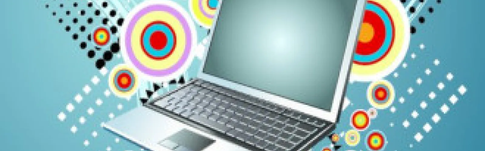 laptop on abstract background